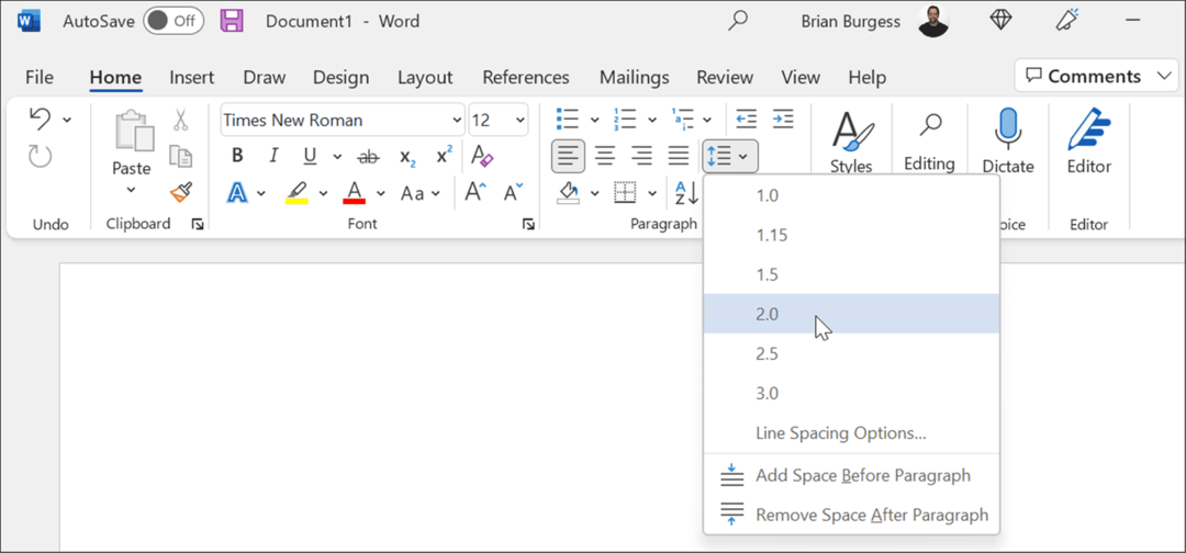medzery použite formát mla v programe Microsoft Word