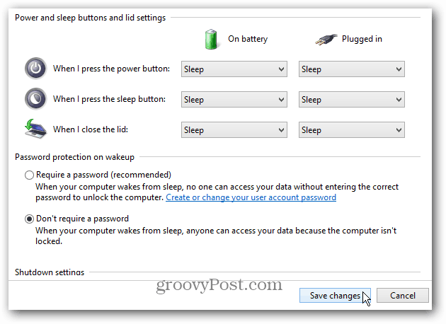 Windows 8: Vypnite požadované heslo pri prebudení počítača z režimu spánku