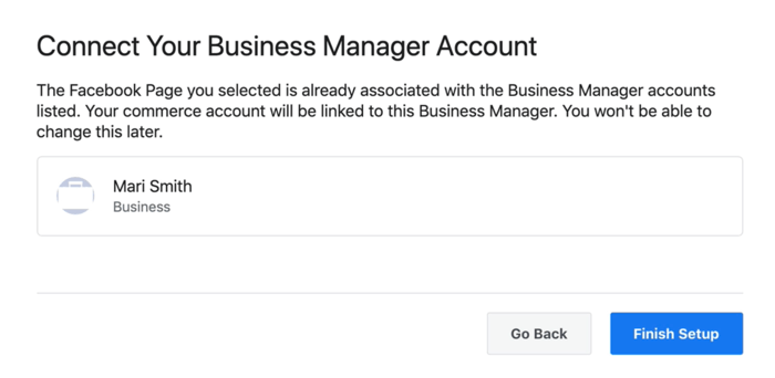 možnosť pripojiť svoj účet obchodného manažéra facebook k účtu facebook commerce