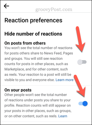 Nastavte si nastavenia reakcie Facebooku na mobile