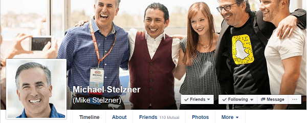 Michael Stelzner sa pripojil k Facebooku na odporúčanie Ann Handley z MarketingProf.
