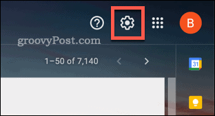 Ikona rýchlych nastavení v Gmaile