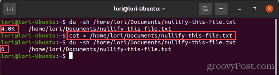 Presmerujte na devnull pomocou príkazu cat v systéme Linux