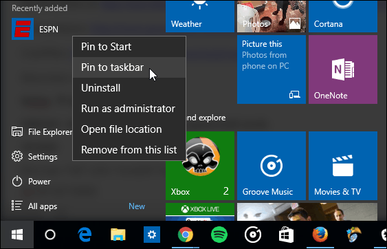 Windows 10 Ponuka Štart