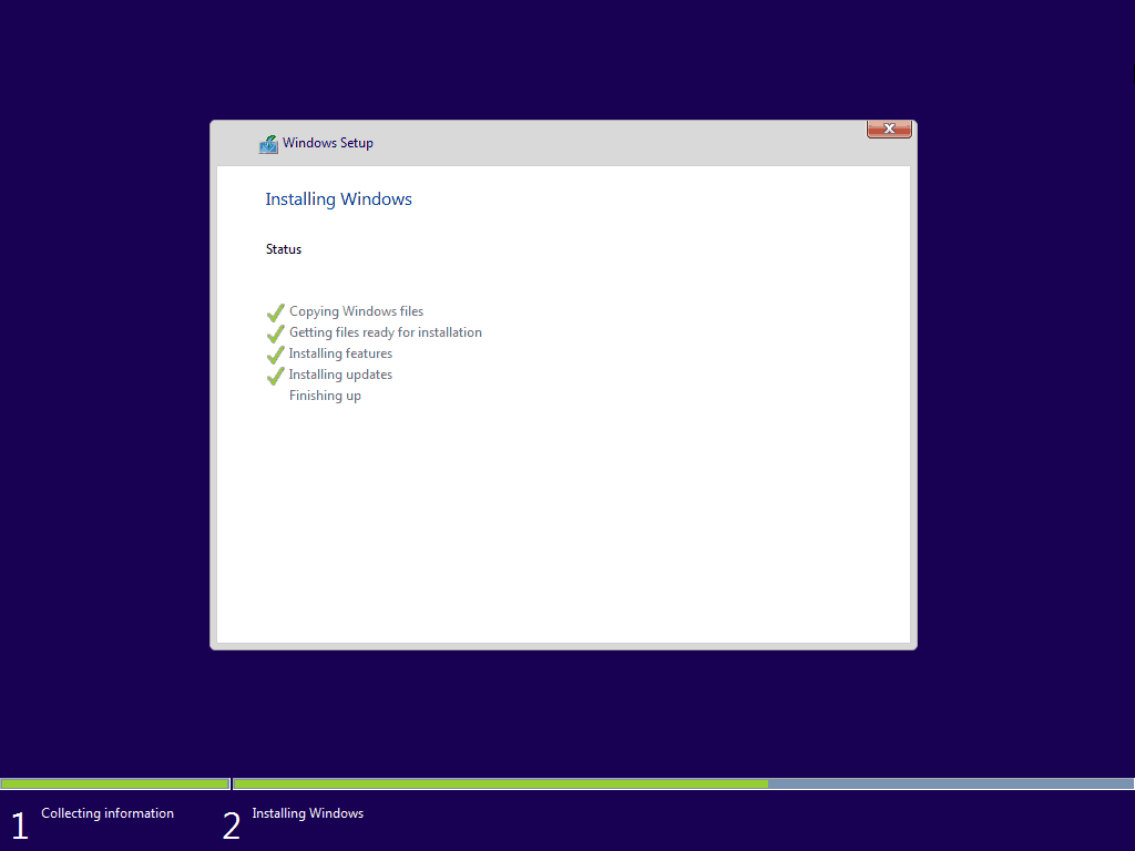 11 Dokončenie systému Windows 10 Čistá inštalácia