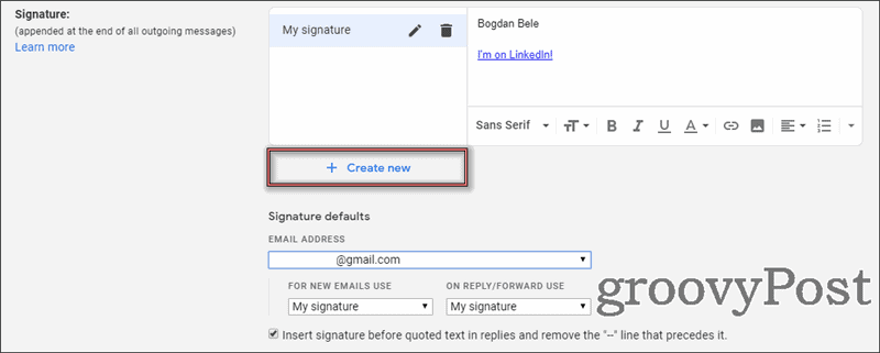Nové nastavenia viacerých podpisov v Gmaile nové