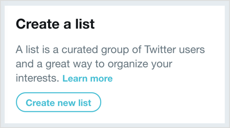 Kliknite na Vytvoriť nový zoznam a potom vyberte používateľov, ktorých chcete pridať do svojho zoznamu Twitter.