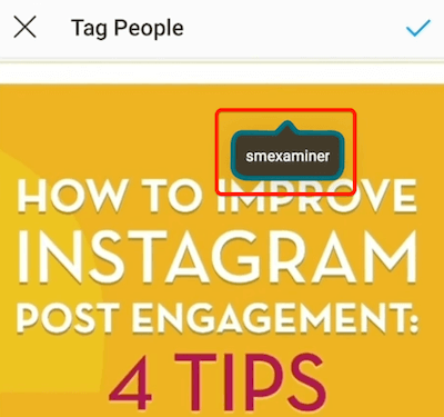 príklad značky postov na instagrame po jej použití