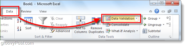 Ako pridať rozbaľovacie zoznamy a overenie údajov do tabuľky programu Excel 2010