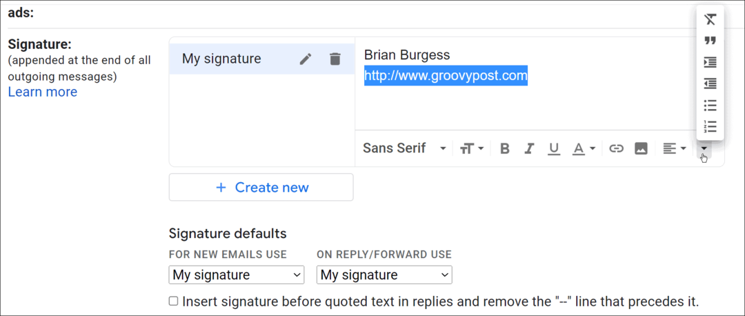 Ako zmeniť podpis v Gmaile