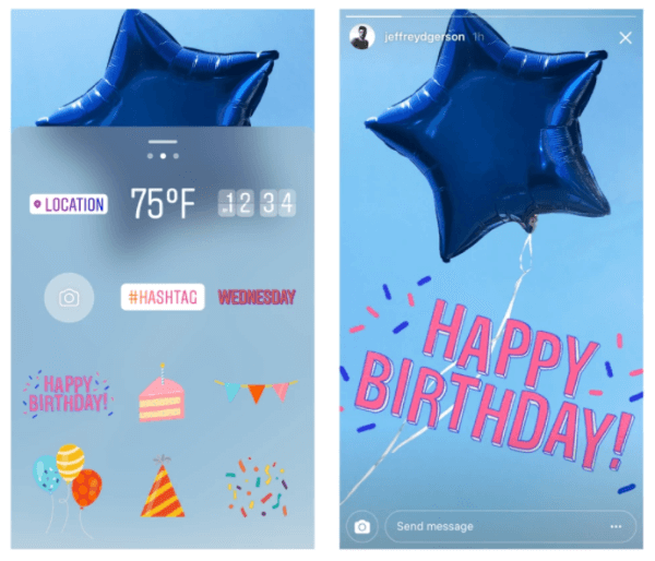 Instagram oslavuje jeden rok Instagram Stories novými nálepkami k narodeninám a oslavám.