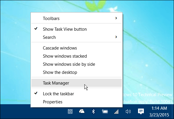 Otvorte Správcu úloh Windows 10