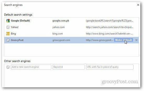 Vyhľadávacie prehliadače Chrome 7
