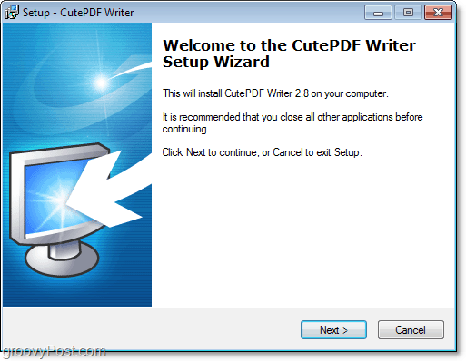 ako nainštalovať cutePDF v systéme Windows 7