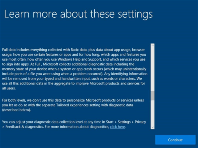 Windows 10 Ďalšie informácie o nastavení ochrany osobných údajov