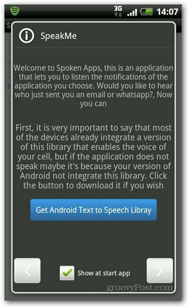 SpeakMe pre Android knižnicu prevodu textu na reč