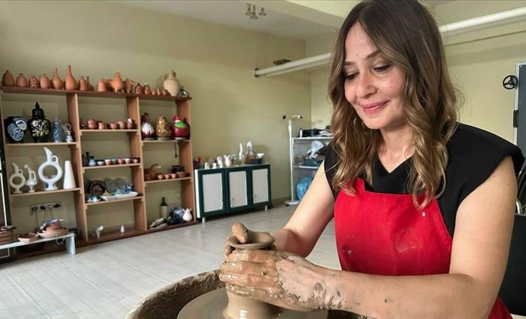 Žena, ktorá sa zaujíma o keramiku, si otvorila dielňu s podporou KOSGEB!