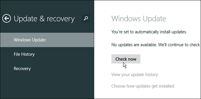 Ako spravovať aktualizácie v systéme Windows 8.1