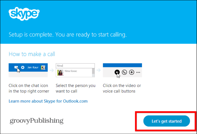 Začíname nainštalovaný doplnok Skype HD Outlook