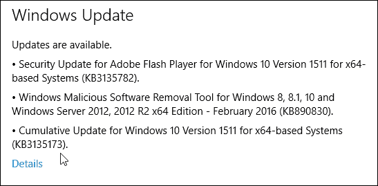 Kumulatívna aktualizácia systému Windows 10 KB3135173 Build 10586.104 je teraz k dispozícii