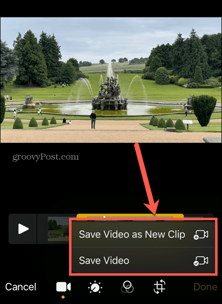 iphone uložiť video ako nový klip