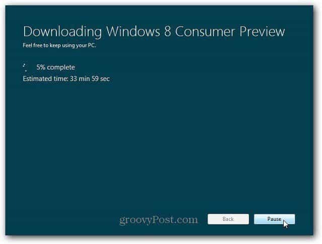 Inštalácia aktualizácie Windows 8 na web