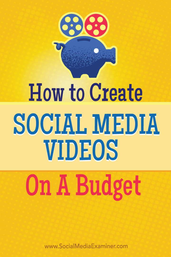 videá zo sociálnych sietí s rozpočtom