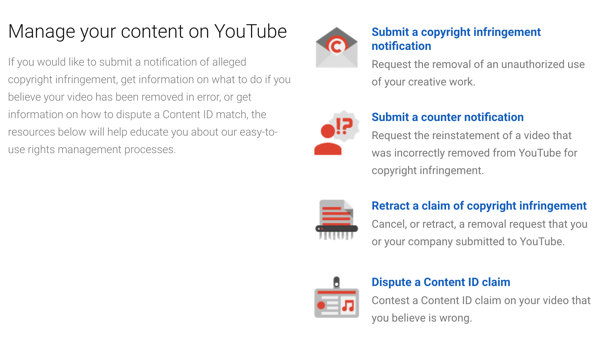 YouTube zastavil šírenie a môžete podľa neho postupovať, ak niekto poruší vaše autorské práva.