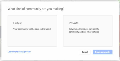 definovanie toho, kto sa môže pripojiť k vašej komunite google plus