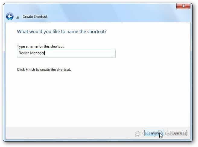 Ako vytvoriť odkaz na spustenie Správcu zariadení v systéme Windows 7