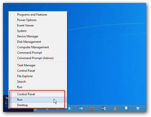 Výsledky ponuky napájania systému Windows 8