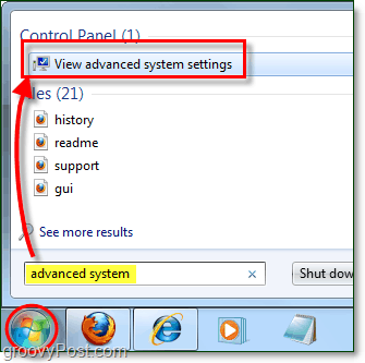 ako zobraziť rozšírené možnosti výkonu systému v systéme Windows 7