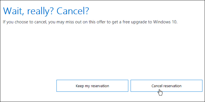 Zrušenie systému Windows 10
