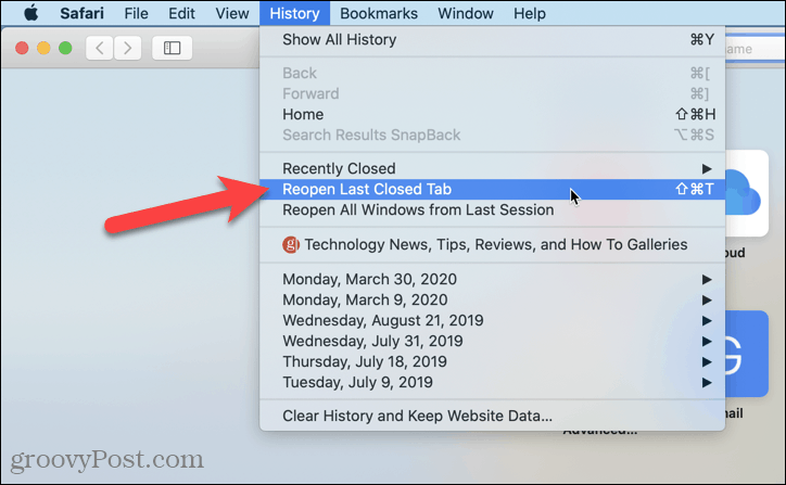 Znovu otvorte poslednú zatvorenú kartu v prehliadači Safari
