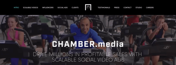 Spoločnosť Chamber Media vyrába škálovateľné sociálne videoreklamy.
