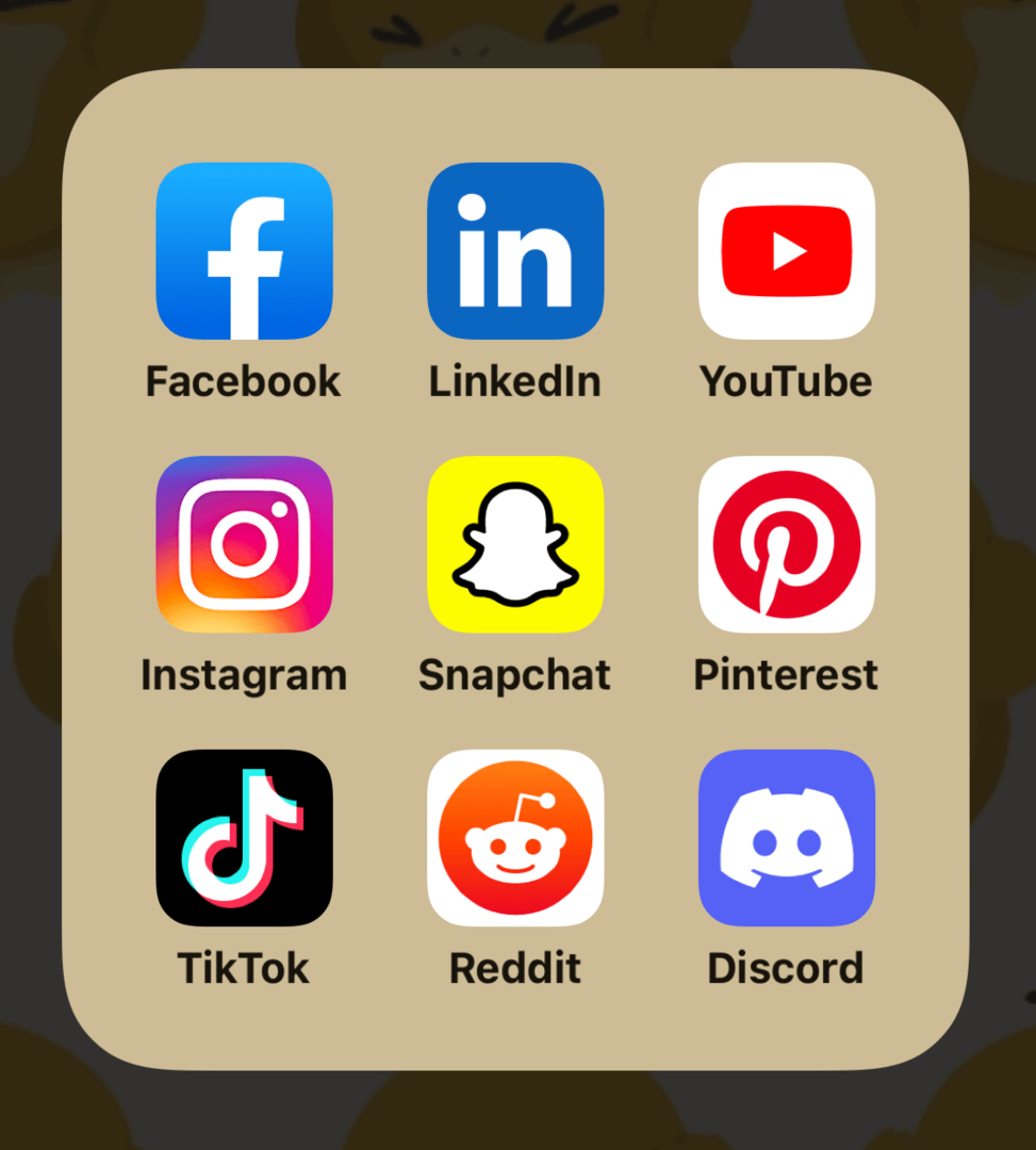 obrázok ikon pre hlavné platformy sociálnych médií