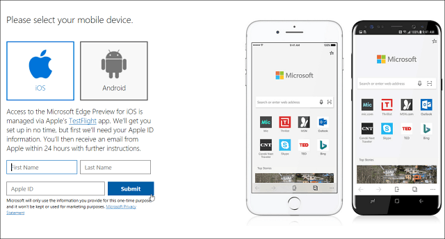 Webový prehliadač Microsoft Edge prichádza do iOS teraz s Androidom už čoskoro