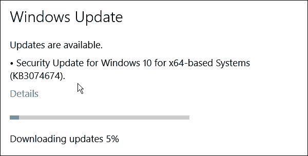 Windows 10 získava ďalšiu súhrnnú opravu hotfix (KB3074674)
