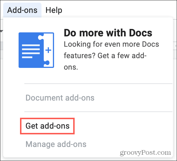 Získajte doplnky v Dokumentoch Google