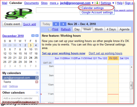 Synchronizácia služby Kalendár Google s programom Outlook 2010
