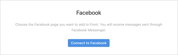 V aplikácii Front kliknite na tlačidlo Pripojiť k Facebooku.