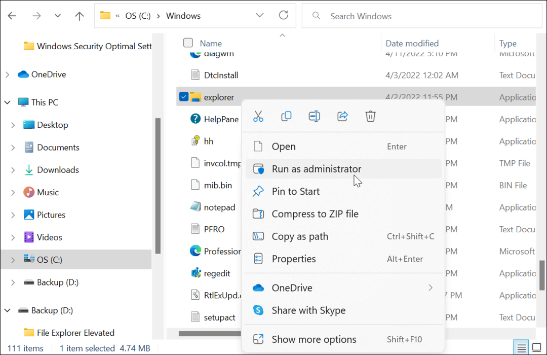 Ako spustiť Windows 11 File Explorer ako správca
