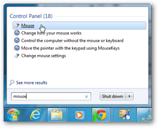 Windows 7 nastavenia myši