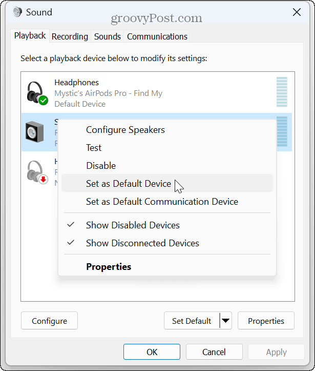Windows 11 nerozpoznáva slúchadlá