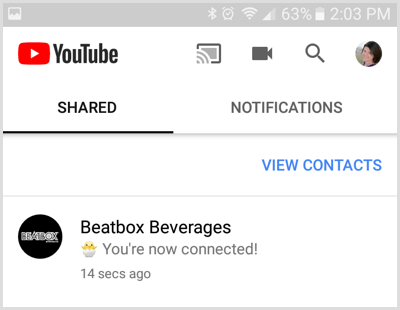 Odkaz na pozvánku na YouTube bol prijatý