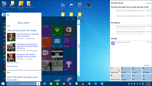 Windows 10 technický náhľad