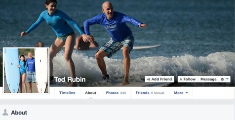 ted rubin o stránke facebook page