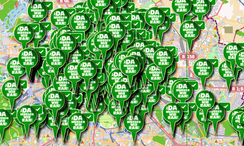 zelená strana mapa