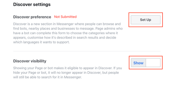 Odošlite na kartu Objaviť Facebook Messenger, krok 2.