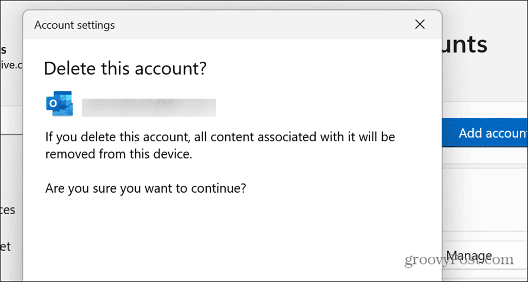 Ako odstrániť uložené e-mailové účty v systéme Windows 11